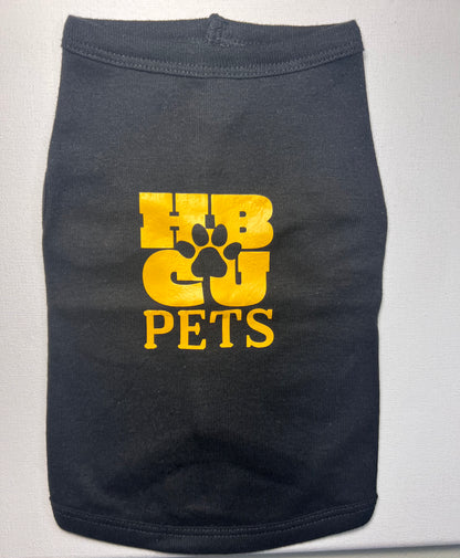 HBCU & Black Greek Colorway Pet t-shirt- Black & Gold