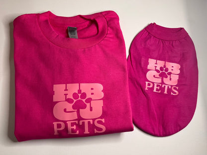 LIMITED EDITION: HBCU Pets PINKTOBER Pet or human t-shirt- pink/pink