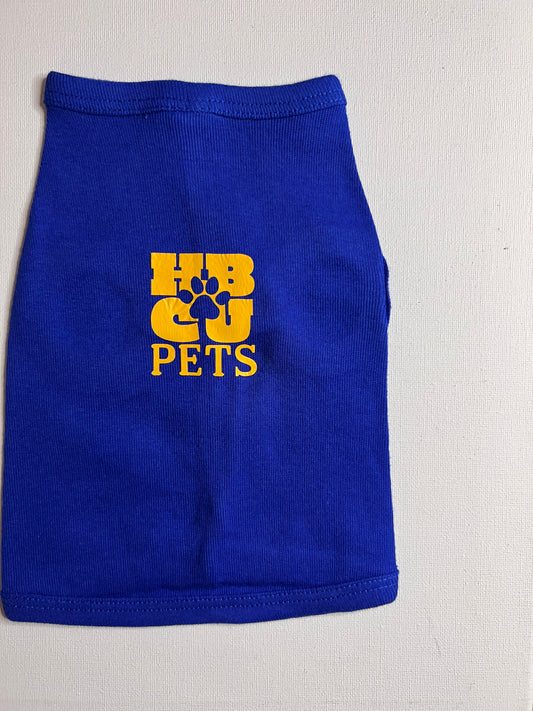 HBCU Colorway + Black Greek Colorway Pet t-shirt- Royal Blue & Gold