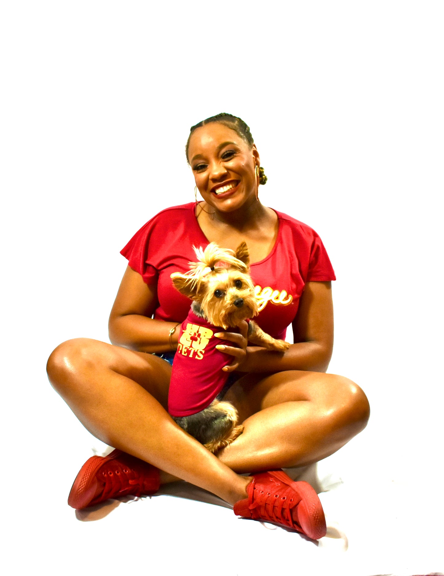 HBCU Colorway Pet & Human t-shirt- Crimson & Gold